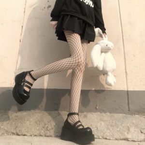 Pantyhose tất gợi cảm phụ nữ Câu lạc bộ quần vớ đen Lolita dễ thương rỗng lưới xuyên thấu Vớ quần bó sát cơ thể