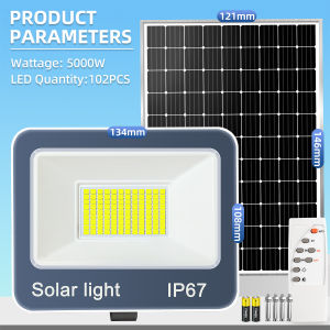 KINGSOLAR Buy 1 Take 1 50000W Solar Flood Light Solar LED Outdoor Lighting Waterproof IP67 Street Garden Automatic Lamp for Patios Outdoors Gardens