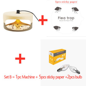 Flea Trap Discs Flea Lamp Sticky Pads Dome Flea Capture Trap Pet Home Non-Toxic Light-baiting Insect Trap Perangkap Kutu