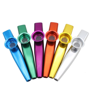 6Pcs Metal Kazoo Set Kazoos Multipacks with Kazoo Flute Diaphragms Kazoo Musical Instruments Kazoo Toy for Children Kids