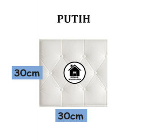 RW Wallpaper Stiker 3D Foam Headboard Putih Dinding Busa Wall Foam Dinding Head Sticker