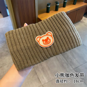 2026 Hot Sale [ Shipped from China ] New style headwear: houndstooth pattern woolen headband for women wide-brimmed postpartum head wrap cross-over autumn and winter outdoor headband B3
