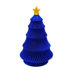 PUZHE 3D Printed Rotating Christmas Tree Decoration Colorful Funny Rotatable Wave Christmas Tree Creative Plastic Stress Relief Fidget Toy for Home