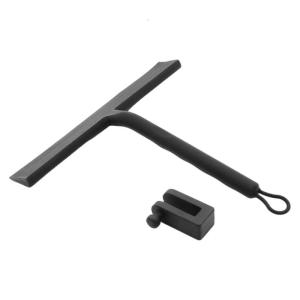 Ergonomic Handle Silicone Squeegee For NonStreak Glass Cleaning with Hanging Cord Bathroom Window Mirror