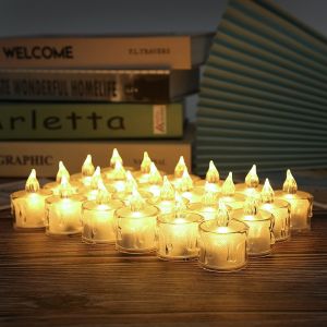 [STOCK]24PCS LED Candle Lights / Romantic Flameless Flickering Smokeless Decorative Candle Lamp