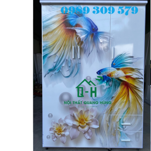 TỦ NHỰA ĐÀI LOAN 3 CÁNH IN 3D CAO CẤP GIAO NHANH - TỦ ĐỰNG QUẦN ÁO GIA ĐÌNH