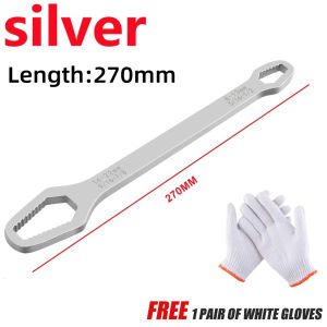 1pc Universal Double Ended Wrench Self-Tightening 8-22mm Screw Nuts Repair Wrench Double-Headed Ratchet Spanner