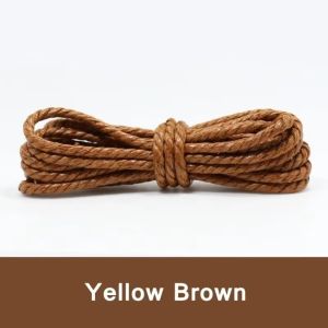 CATEGORY NONSENSE17SE6 Round Waxed Shoelaces Leather Replace Boot Laces High Quality Waterproof Boots Laces Strings Shoes Accessories