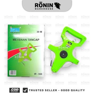 IGM Meteran Terbuka Baja Roll Tancap Tanah Tanam Fiber Gulung 30 50 100 Meter