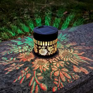 NOBLELUX LED Solar Wall Lamp Waterproof Sunflower Mandala Garden Decorative Light High Quality Hollow Pattern Fence Wall Light Outdoor Night