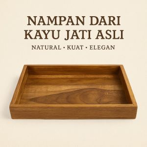 Nampan Kayu Jati Premium | Tray Minimalis Elegan Serbaguna