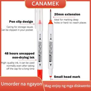 CANAMEK Double-Pointed Marker Pen Deep Hole Metal Bathroom Woodworking Tile Screw Deep Hole 20mm Dash Pen Marker Pen