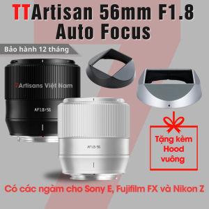 Ống kính TTArtisan AF 56mm F1.8 Auto Focus - Lens chuyên chân dung lấy nét tự động dành cho Fujfilm Sony Nikon Z