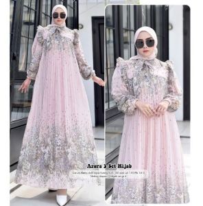 AZURA 3 SET HIJAB LD110 & LD120 JUMBO  | DRES MURAH | DRES TERBARU 2025 | GAMIS SET HIJAB TERBARU TERLARIS