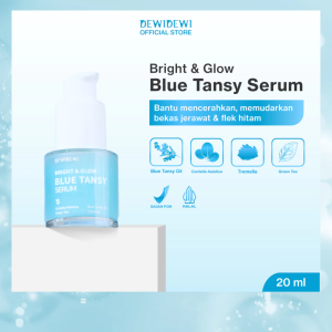 DEWI DEWI BRIGHT & GLOW BLUE TANSY SERUM - MENCERAHKAN KULIT MEMUDARKAN BEKAS JERAWAT & FLEK HITAM MENCEGAH TANDA-TANDA