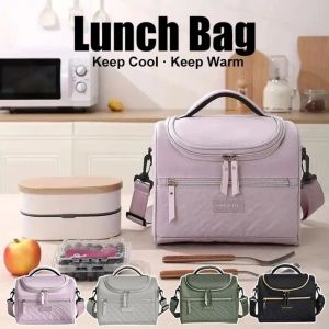MANKA Thickened Lunch Bag PEVA Heat Preservation Insulated Bag Handbag Waterproof Picnic Bag Kids
