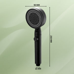 5 Mode Adjustable High Pressure Shower Head Turbo Shower One-key Stop Hand-held Shower Head Water Massage Eco Shower Bathroom Accessories