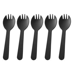 100pcs/set Disposable Plastic Spoons Forks for Cake Ice Cream Salad Fruit Dessert Soup Tea Coffee Party Baking Shop Supplies