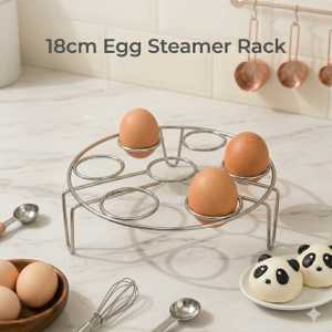 18cm Multi Use Stainless Steel Steamer Rack with Foldable Legs Ideal for Eggs Dumplings Bowls Cooking Kitchen