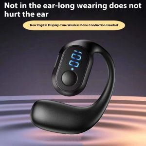 TAIDU ชุดหูฟังบลูทูธแบบไม่ใส่หูชุดหูฟังบลูทูธแบบไร้สายของจริงสำหรับธุรกิจจอแสดงผลดิจิตอลอัจฉริยะเสียงคุณภาพสูงกีฬาวิ่งชุดหูฟังทนทานยาวนาน