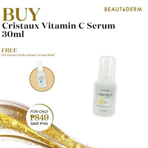 Beautederm Cristaux Vitamin C Serum 30ml Promo Anti-Aging Brightening & Collagen Booster