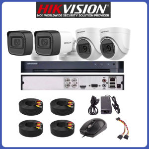 Hikvision CCTV Camera 1080P HD 4 Camera CCTV Package Set TVI-4CH2D2B-2MP-Eco IR Night Vision Complete CCTV Kit