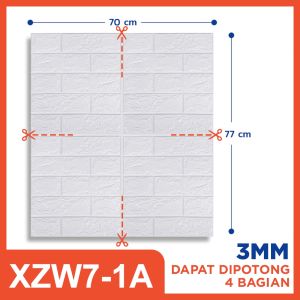 Xốp Dán Tường 3D Giả Gạch dày 3mm kích cỡ 70x77CM Giá Rẻ có keo sẵn Cách Âm Chống Nóng Chống Thấm Nước Chống Ẩm