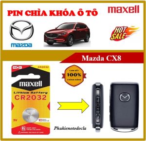 Pin khóa xe MAZDA CX8 chìa vuông hàng chính hãng sản xuất tại Japan 3V Maxcell