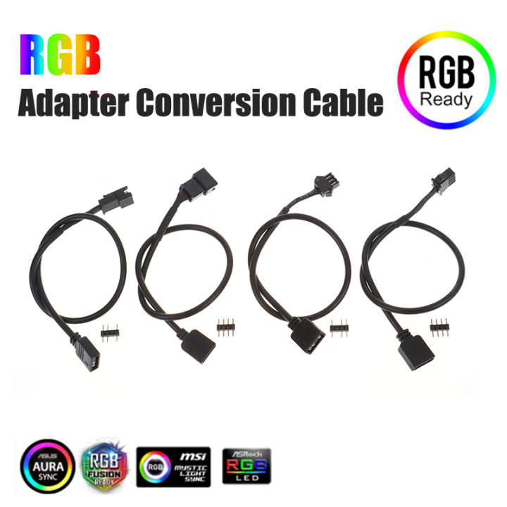 Motherboard RGB Adapter Conversion Cable 5V 3Pin / 12V 4Pin RGB Led ...