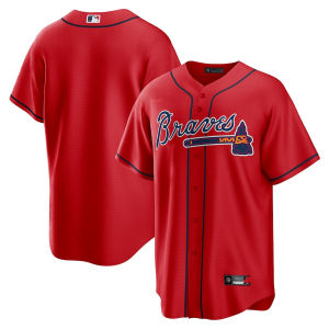 MLB Embroidered Baseball Jersey Atlanta Braves Red 27 # RILEY Riley Jerseys Wholesale