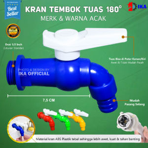 Kran Jempol Keran Air Taman Tembok Warna Warni Model Engkol Plastik PVC 2 Fungsi Merk IZM