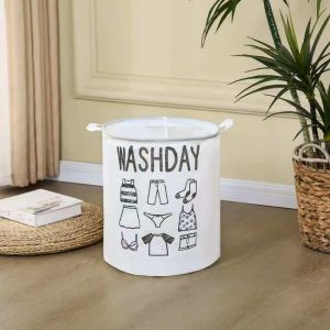 SEA JJT ตะกร้าผ้า ตะกร้าใส่ผ้า ตระกร้าผ้า ตะกร้าผ้าพับได้ ตะกร้าใส่ของพับได้ ตะกร้าอเนกประสงค์พับเก็บได้ ใส่เสื้อผ้าใช้แล้ว กันน้ำได้ตะกร้าใส่เสื้อผ้าลายฮาวน์สตูทแบบพับได้สำหรับจัดเก็บในบ้าน ห้องน้ำ และของเล่น