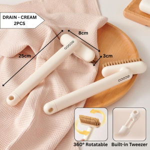Ready Stock 2in1 Long Handle Drain Gap Floor Deep Cleaning Brush Rotatable 360° Bristle Scrubber Heavy Duty Cleaner Multi Purpose Household Tool Berus Tangan Lembut Lantai Serbaguna Tandas Bilik Air Kitchen Bathroom Tile Window Track Sinki Corner Dirt