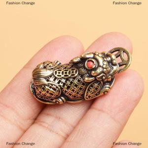 [COD] Fashion Change Brass Animal Pixiu Charms Pendant Statue Ornament Chinese Miniature Figurines Home Office Tabletop Decoration Accessories
