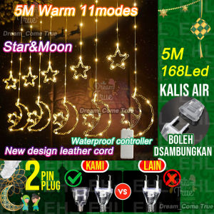 🌙8modes hari raya lights 5Meter LED Fairy lights outdoor Curtain Lamp Fairy String Lights LED Light hari raya decoration 2026