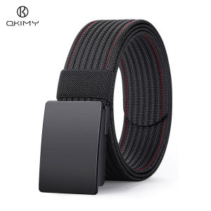 OKIMY Fashion Mens Belts Durable Nylon Belt Trendy Utility Waist Belts 120cm Adjustable Length Scratch Resistant Belts for Men Vintage Jeans Belt for Men