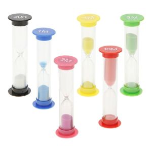 SOULLOV 6 Color Shatterproof Toy Home Decoration Kids Gift Hourglass Timer Sand Clock Sandglass