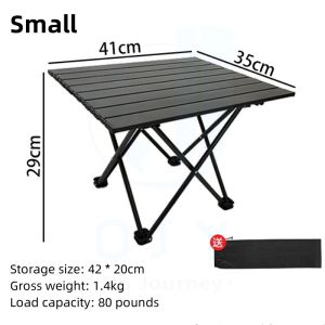 【Fast delivery】Outdoor Portable High Strength Aluminum Alloy Table Multi-Function Ultra-light Mini Picnic Table Portable Folding Table Ultra-light Barbecue Table Mini Outdoor Furniture Small Compact Foldable Table