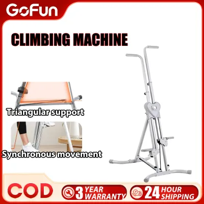 Vertical Climbing Machine Stair Stepper Foldable Climber Fitness Equipment Exercise Adjustable Heigh