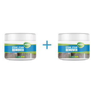 OUHOE Stone Stain Remover Granite Quartz Marble Tile Stubborn Stains Deep Cleaning Powder Strong Decontamination Granite Stone Cleaner Grime/Soap Scum/Hard Water Spots/Food Stains Remover Stone Household Cleaner All-Purpose Tool Biodegradable No Damage