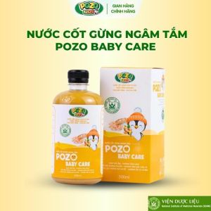 Cốt Gừng Tắm Bé Thế Hệ Mới Pozokids Đậm Đặc X3 - Không Có Bã- Cốt Gừng Tràm Khuynh Diệp POZOKIDS 500ml