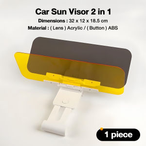 Car Polarized Sunshade 2in1 Auto Anti Dazzle HD Visor Anti-UV Visor Pandangan Jelas Kereta