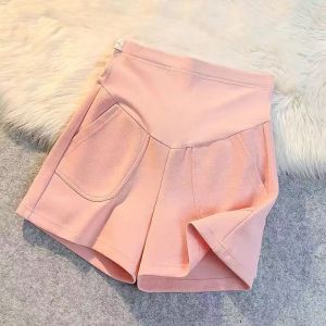 Women Maternity Wide Leg Shorts Pregnancy Pants Loose Comfortable Belly Support Pregnant Women Seluar Mengandung 孕妇短裤