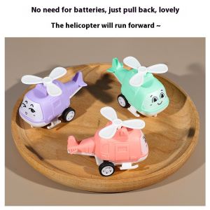 DONGYANSHIJIA Máy bay nhỏ kéo trở lại phim hoạt hình máy bay trực thăng mini mẫu giáo bé trẻ em Quà Tặng đồ chơi nhỏ