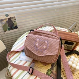 COD Tas Selempang Corduroy Kasual Perempuan Tas Bahu Wanita Bordir Vintage Tas Tangan Korea BAG08