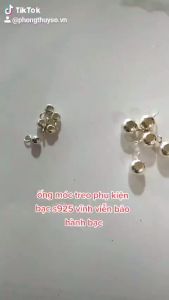 Ống bạc s925 có móc treo phụ kiện làm vòng vĩnh viễn bảo hành bạc