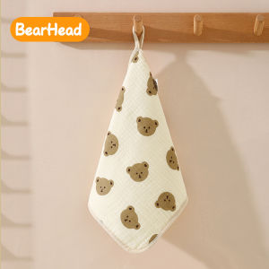 LAKOE Sapu Tangan Bayi Kartun Multifungsi 24.5*24.5cm/4 Lapisan Penyerap Handuk Wajah Newborn Lucu