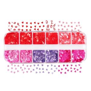 12 Grids/Box Glow in the Dark DIY Resin Mold Epoxy Filling Stars Shape Fluorescent Sequins Glitter Flakes