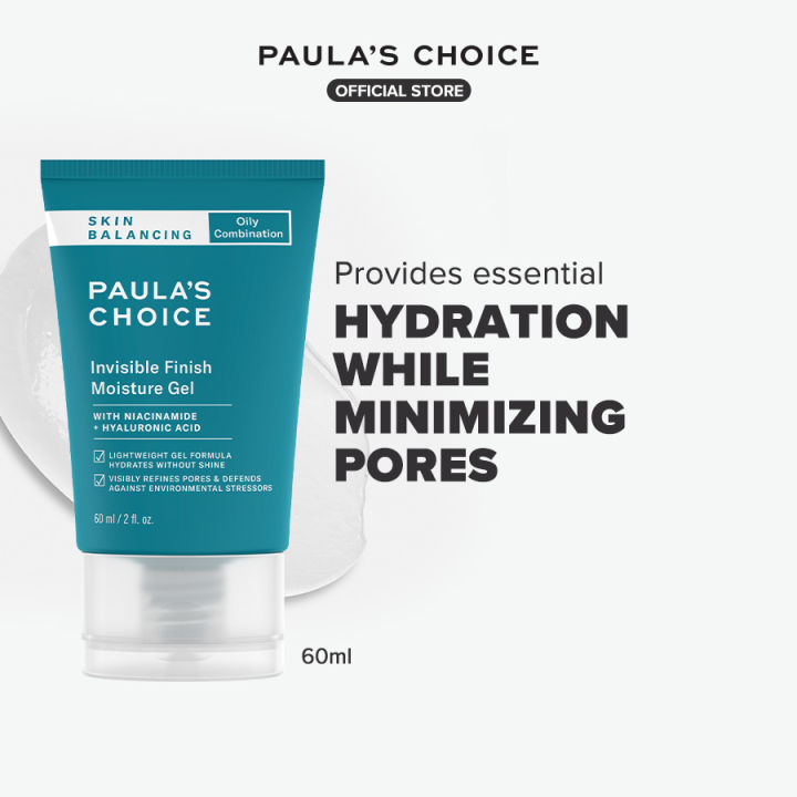 Paula's Choice Skin Balancing Invisible Finish Moisture Gel with Niacinamide & Hyaluronic Acid - Lightweight Moisturizer, Hydrates & Soothes Skin