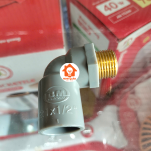Co răng ngoài co ren ngoài đồng thau ống nhựa PVC phi 21 21/27 27mm BÌNH MINH